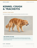 Kennel Cough & Tracheitis guide cover with an illustration of a coughing dog — Veterinary Students